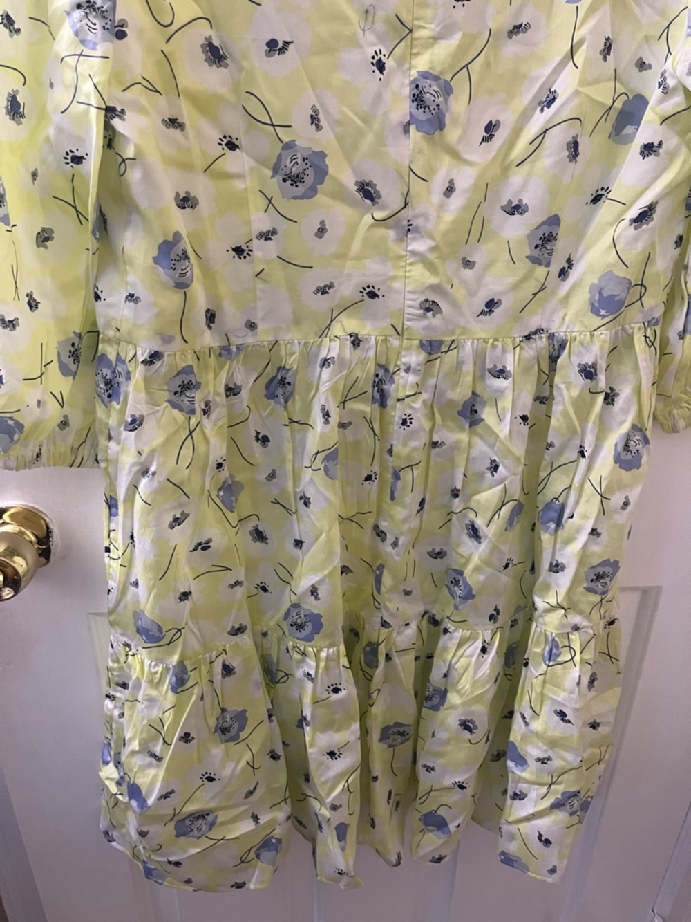 Ann Taylor Yellow Floral V-Neck Dress Size 10 NEW - Picture 6 of 8